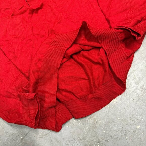 Green Coast Yachting Merino Wool Sweater 1/4 Zip Knit Made in Italy Red XL - Picture 7 of 9